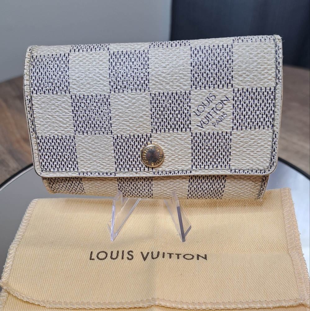 Louis Vuitton Damier Azure 6 Key Holder Case With Dustbag